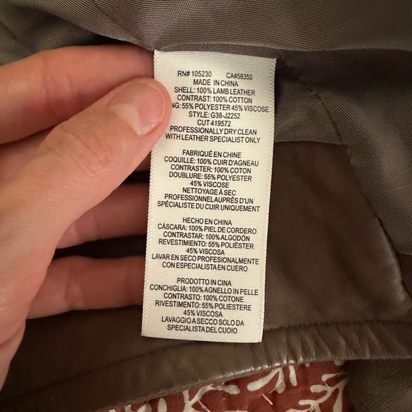 Taupe Joie leather jacket size L - Picture 3 of 3